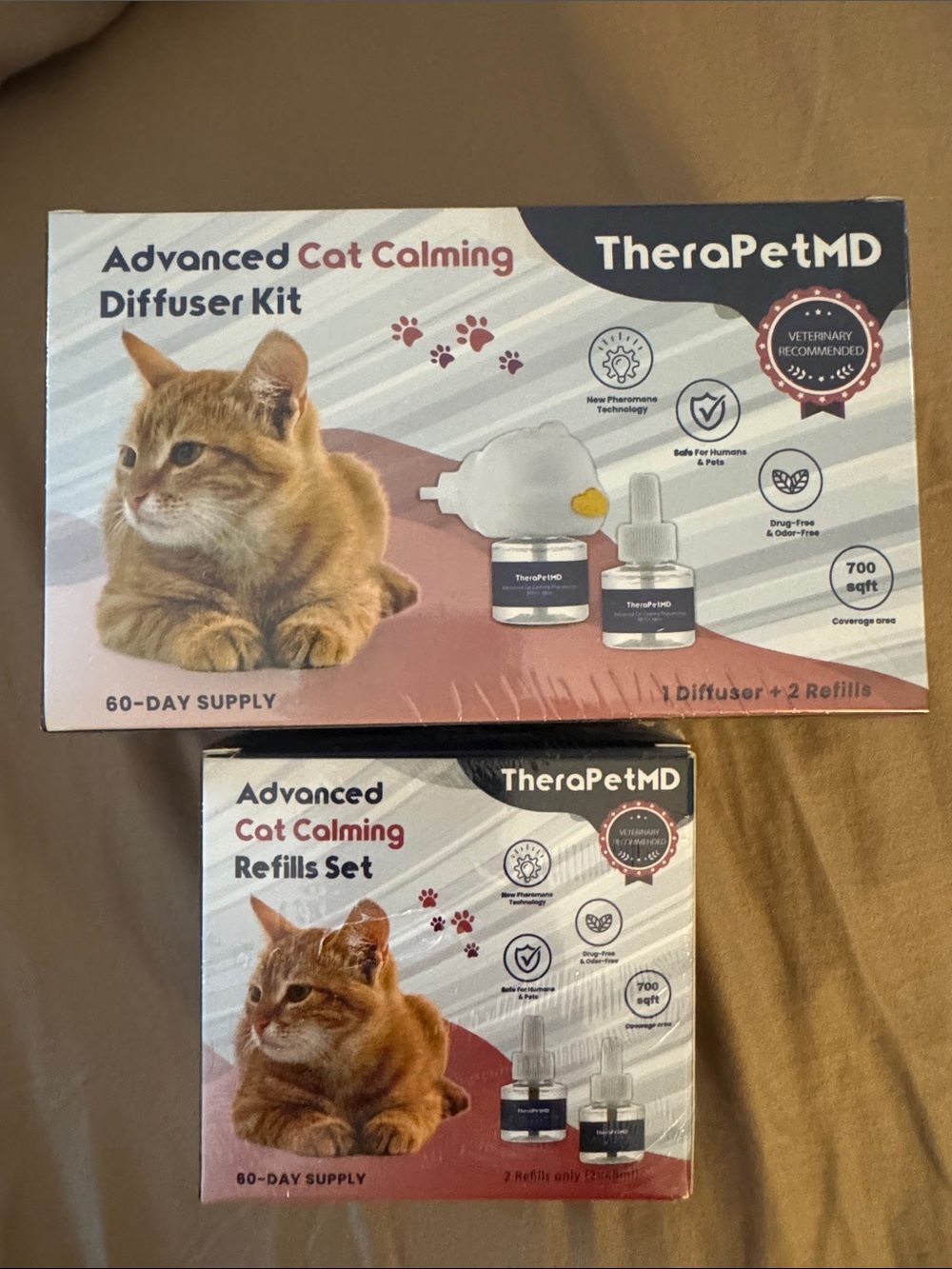 NIB TheraPetMD Advanced Cat Calming Diffuser Kit Includes Diffuser and 4 Refills